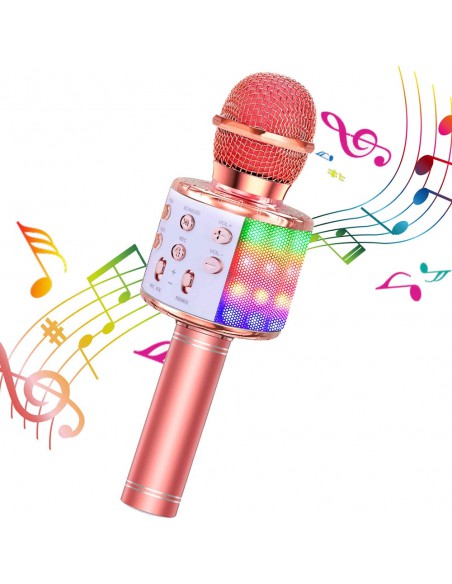 mikrofon karaoke z podświetleniem LED 2020
