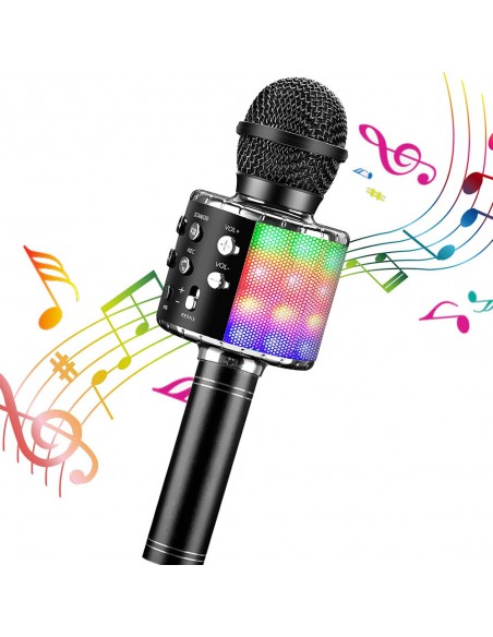 czarny mikrofon karaoke na imprezy